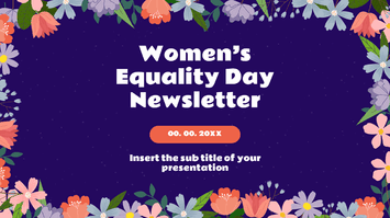 Women's Equality Day Newsletter Google Slides PPT Templates