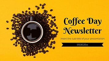 Coffee Day Newsletter Google Slides Theme PowerPoint Template