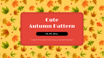 Cute Autumn Pattern Google Slides Themes PowerPoint Templates