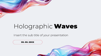 Holographic Waves Presentation Templates - Google Slides & PPT