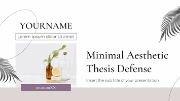 Minimal Aesthetic Thesis Defense Google Slides PPT Templates