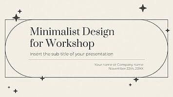 Minimalist Design for Workshop Free Google Slides PPT Templates