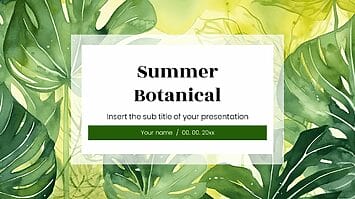 Summer Botanical Presentation Templates - Google Slides & PPT