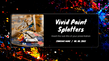 Vivid Paint Splatters Google Slides Themes PowerPoint Templates