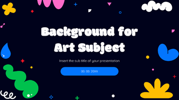 Background for Art Subject Google Slides PowerPoint Templates