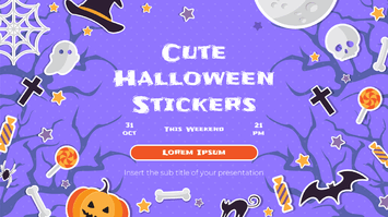 Cute Halloween Stickers Free Google Slides PowerPoint Templates