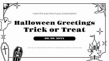 Halloween Greetings-Trick or Treat Google Slides PPT Templates