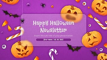 Happy Halloween Newsletter Google Slides PowerPoint Templates