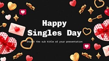 Happy Singles Day Google Slides Themes PowerPoint Templates