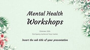 Mental Health Workshops Google Slides PowerPoint Templates