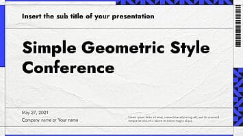 Simple Geometric Style Conference Google Slides PPT Templates