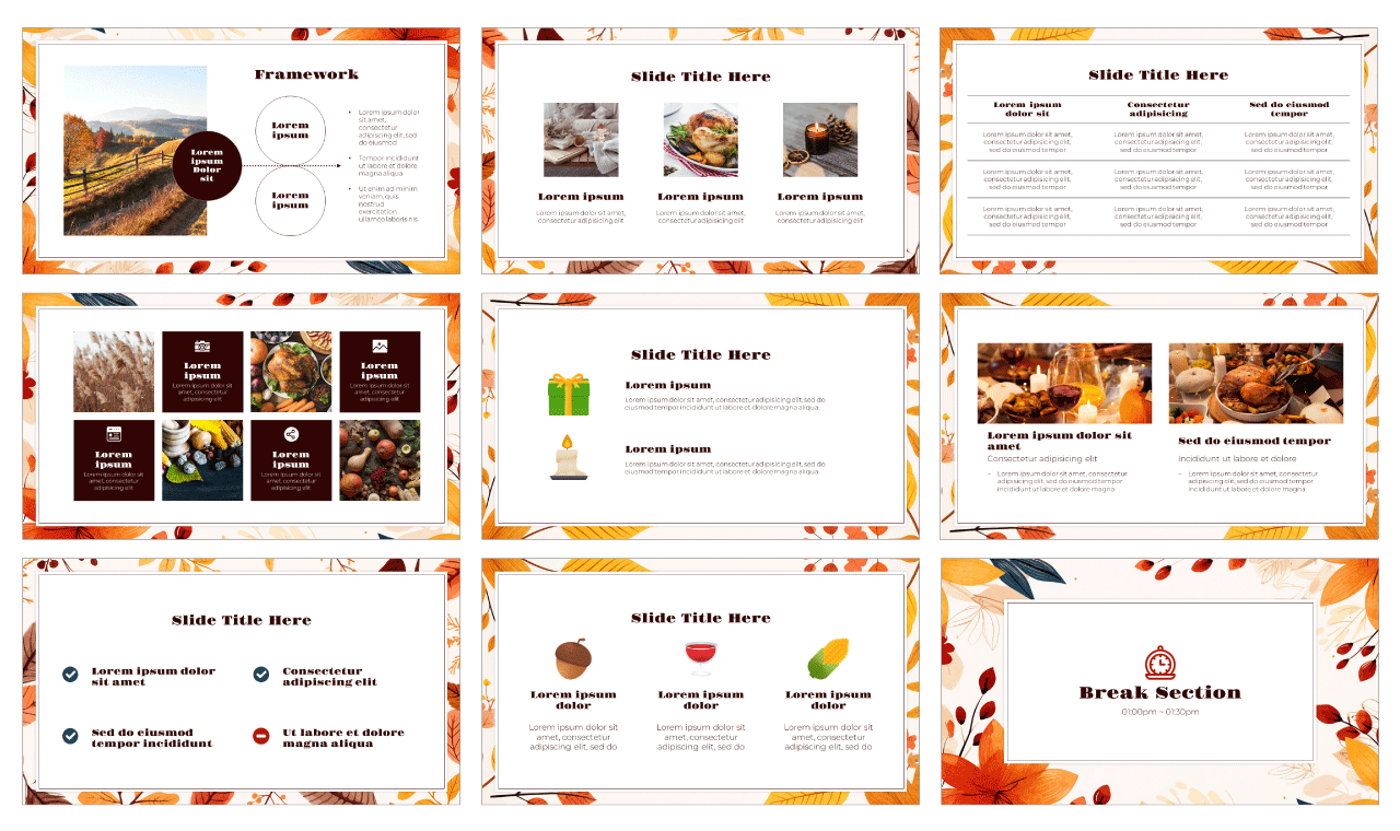 Autumn Thanksgiving Google Slides Themes PowerPoint Templates