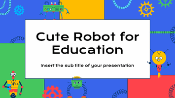 Cute Robot for Education Google Slides PowerPoint Templates