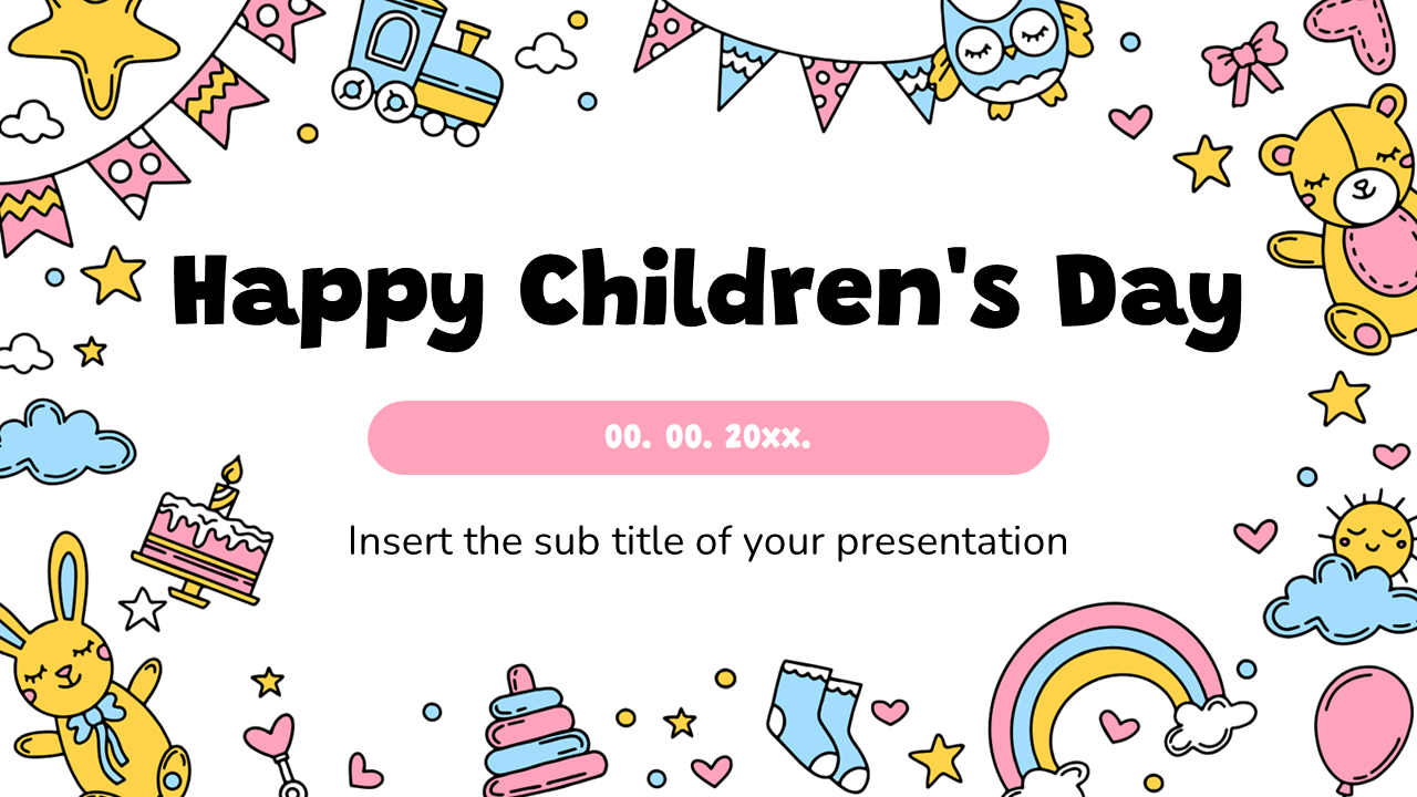 Happy Childrens Day Google Slides Theme Powerpoint Template