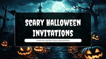 Scary Halloween Invitations Google Slides PowerPoint Templates