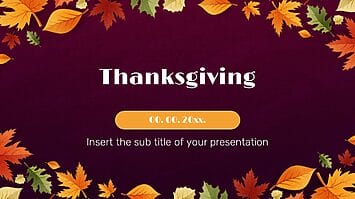 Thanksgiving Free Google Slides Theme PowerPoint Template