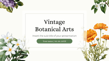 Vintage Botanical Arts Google Slides Theme PowerPoint Template