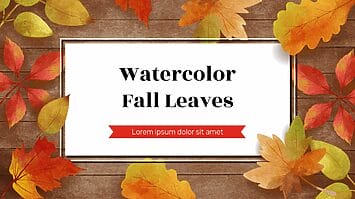 Watercolor Fall Leaves Free Google Slides PowerPoint Templates