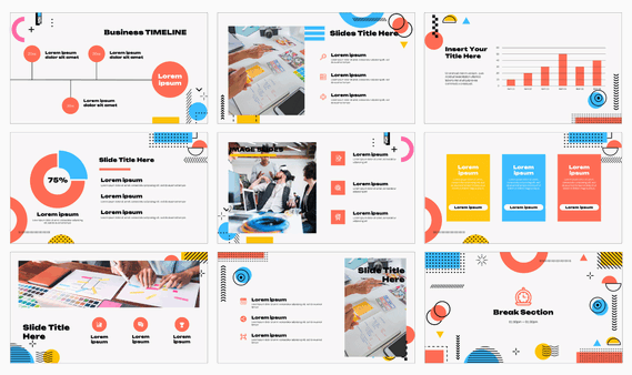 Abstract Memphis Design Google Slides PowerPoint Templates