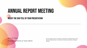 Annual Report Meeting Google Slides Theme PowerPoint Template