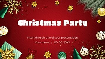 Christmas Party Free Presentation Templates - Google Slides PPT