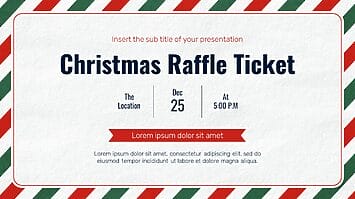 Christmas Raffle Ticket Google Slides Theme PowerPoint Template