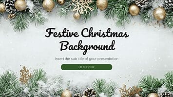 Festive Christmas Background Google Slides PowerPoint Template