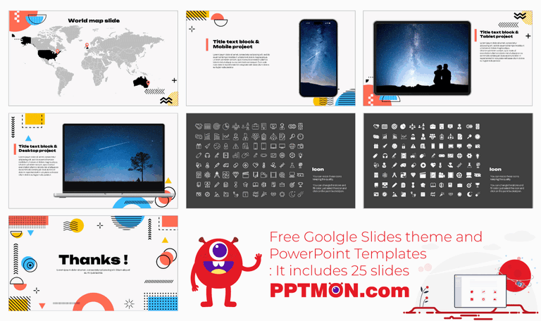 Abstract Memphis Design Google Slides PowerPoint Templates