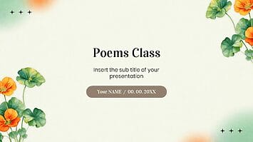 Poems Class Presentation Templates - Google Slides PowerPoint