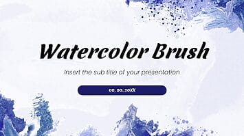 Watercolor Brush Google Slides Themes PowerPoint Templates