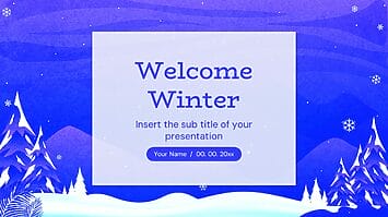 Welcome Winter Presentation Templates-Google Slides PowerPoint