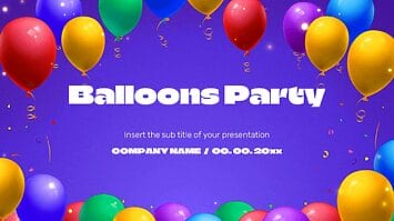 Balloons Party Free Presentation Templates - Google Slides PPT