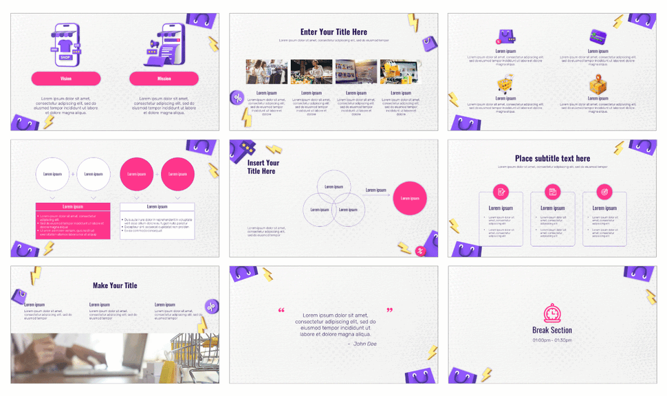 E-Commerce Business Plan Google Slides PowerPoint Templates