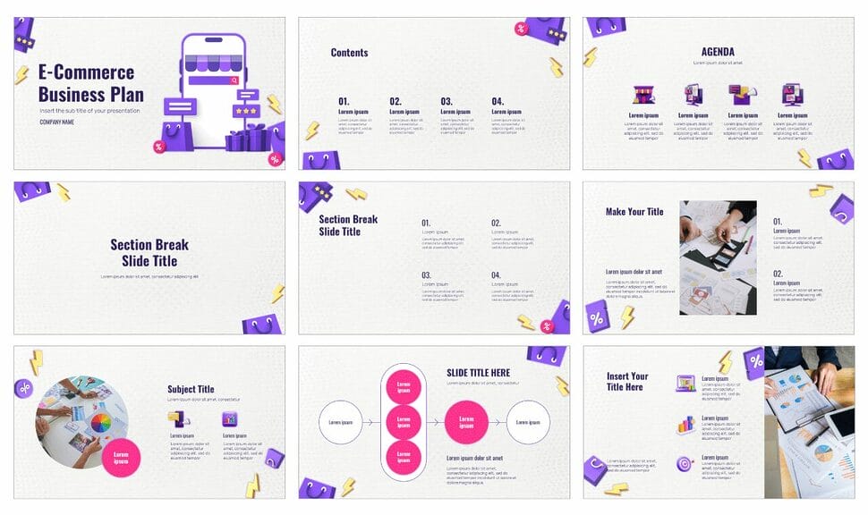 E-Commerce Business Plan Google Slides PowerPoint Templates