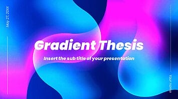 Gradient Thesis Presentation Templates -Google Slides PowerPoint