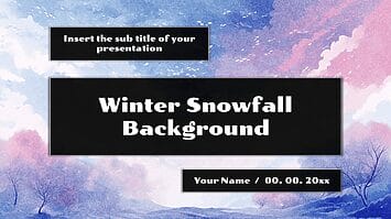 Winter Snowfall Background Google Slides PowerPoint Templates