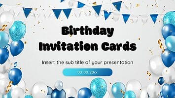 Birthday Invitation Cards Free Google Slides PowerPoint Templates