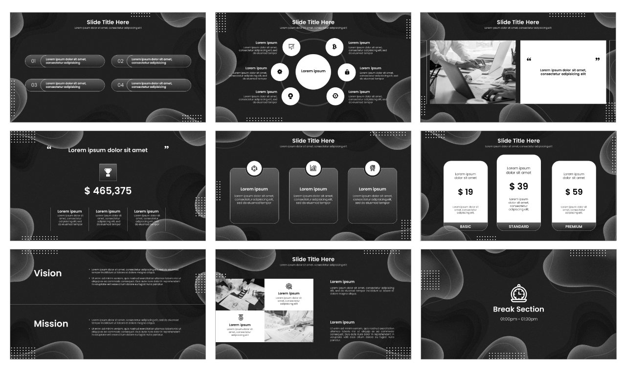 Dark Waves Free Google Slides Themes PowerPoint Templates