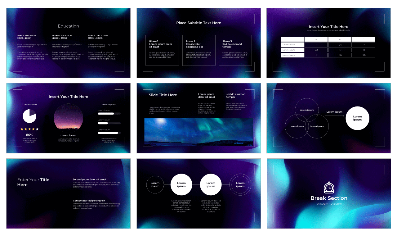 Gradient Conference Google Slides Theme PowerPoint Template