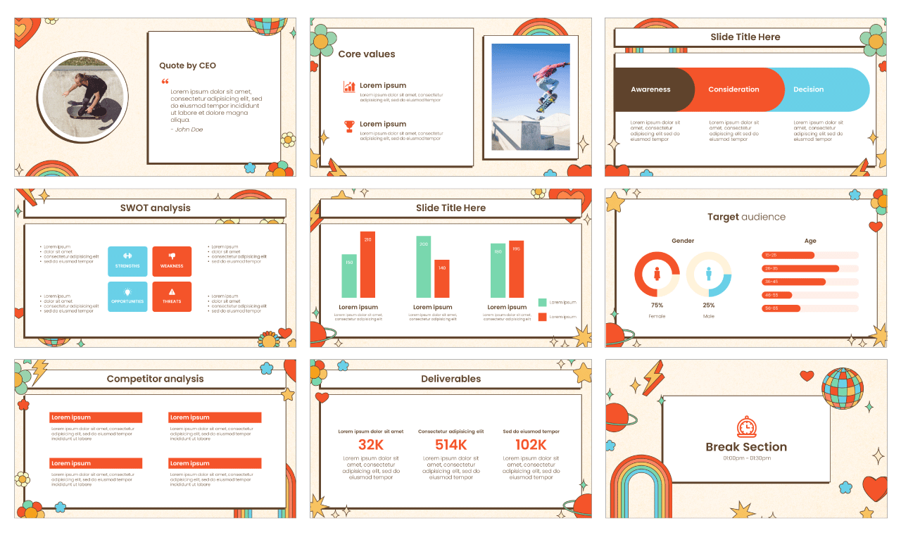 Groovy hippie Free Google Slides Themes PowerPoint Templates