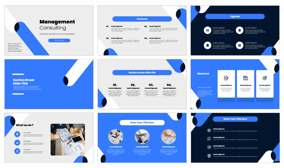 Management Consulting Free Google Slides PowerPoint Templates