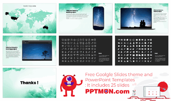 Mint Green Water Splash Free Google Slides PowerPoint Template