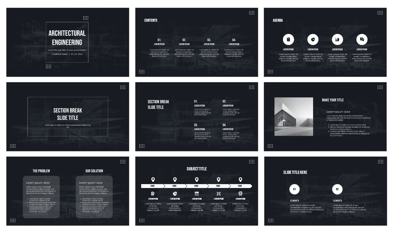 Architectural Engineering Google Slides Themes PowerPoint Templates