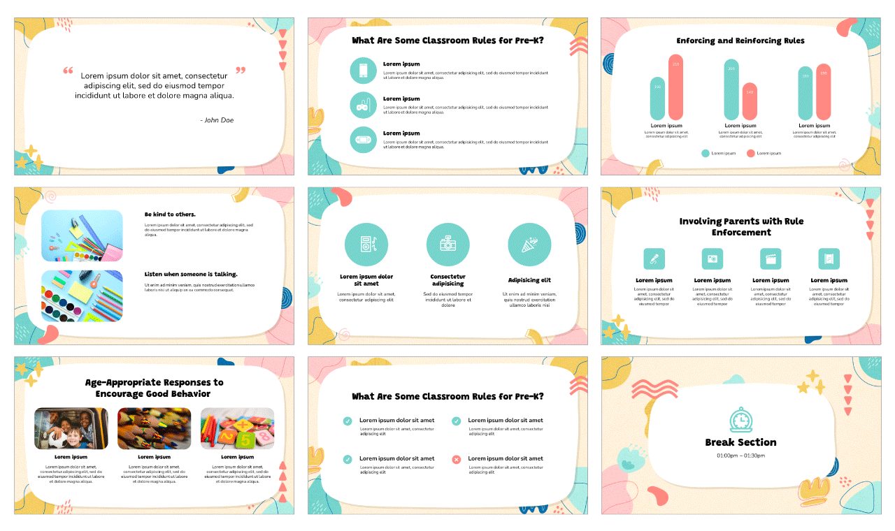 Classroom Rules Google Slides Theme PowerPoint Template