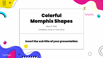 Colorful Memphis Shapes Google Slides PowerPoint Templates