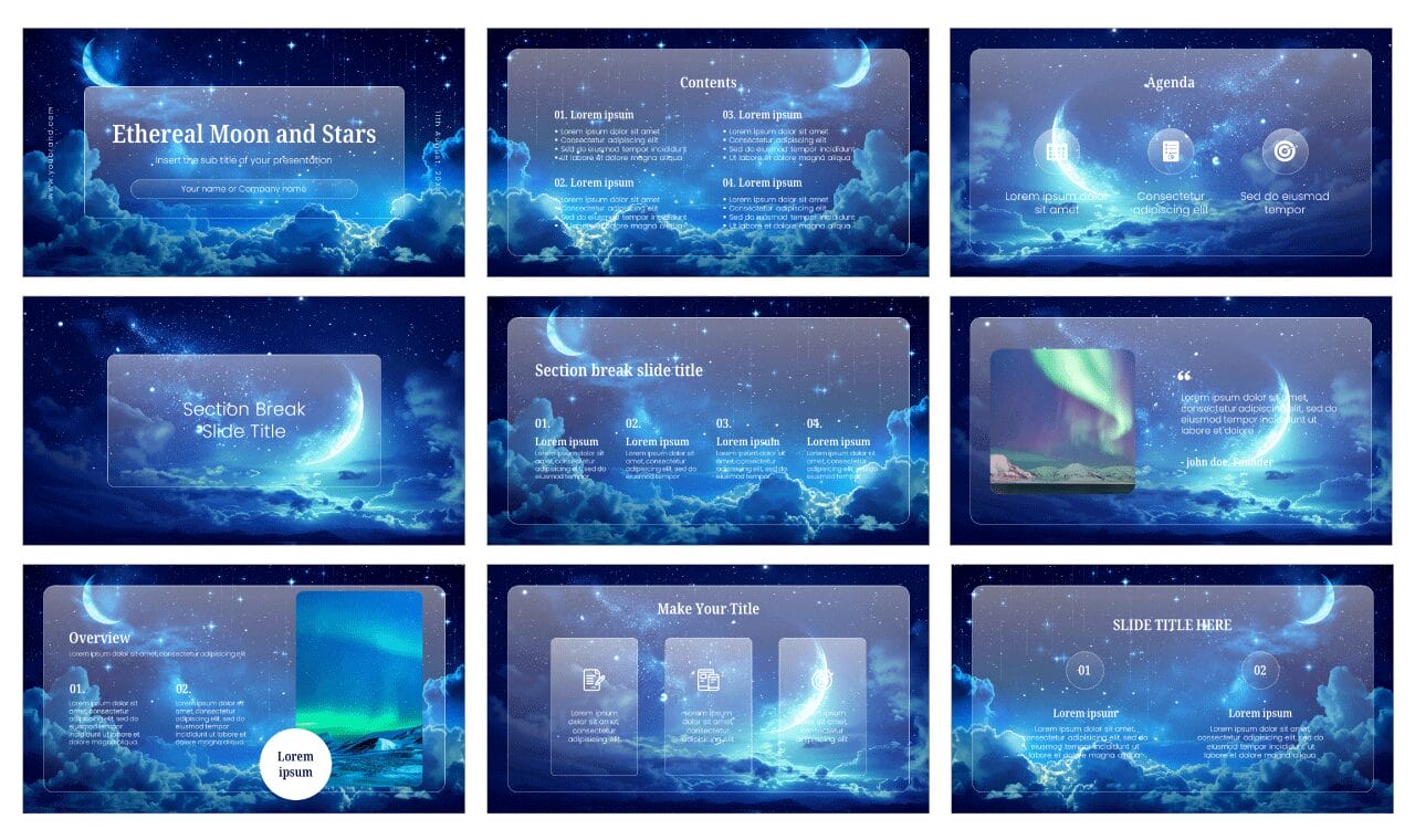 Ethereal Moon Free Google Slides Themes PowerPoint Templates