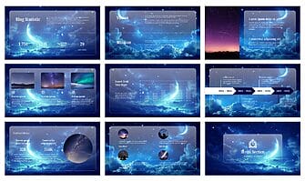 Ethereal Moon and Stars Free Google Slides PowerPoint Template