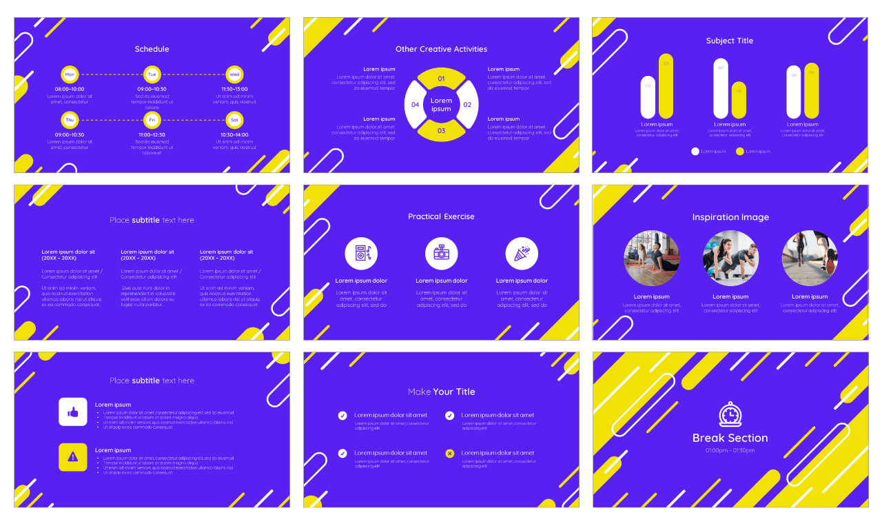 Fitness Free Google Slides Themes PowerPoint Templates