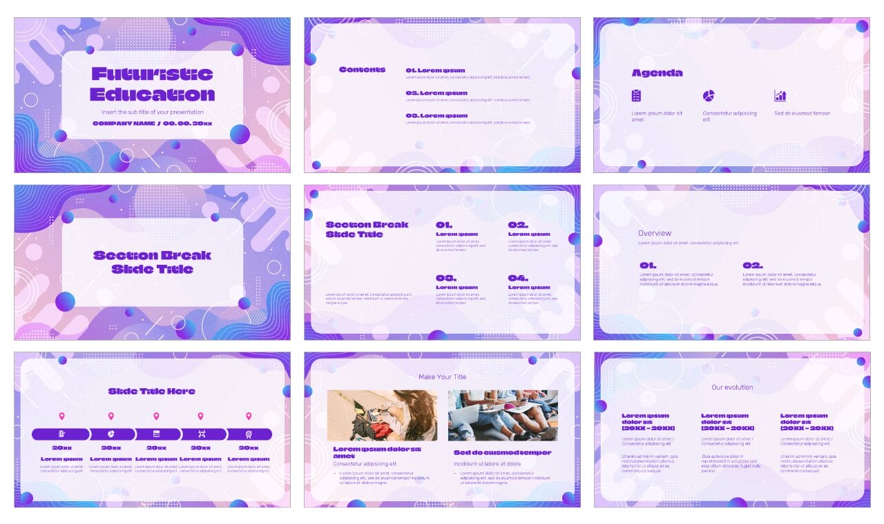 Futuristic Education Google Slides Themes PowerPoint Template