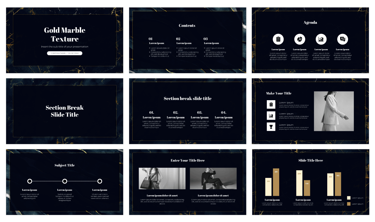 Gold Marble Free Google Slides Themes PowerPoint Templates